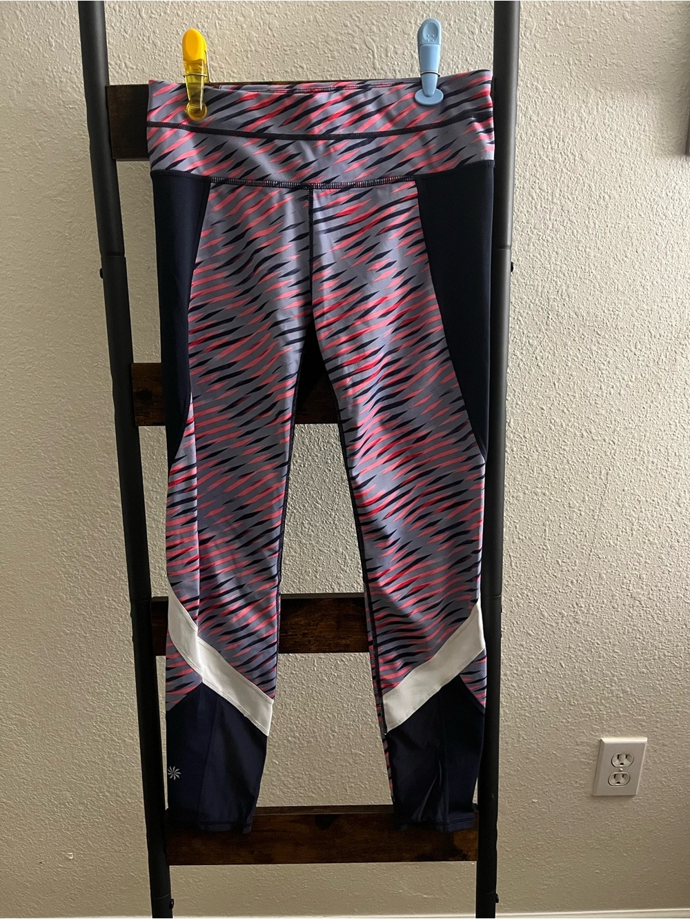 Athleta Pink, Gray & Black Printed High-Waist Leggings